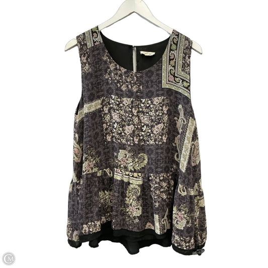 Top Sleeveless By Cotton Bleu In Multi-colored, Size: L