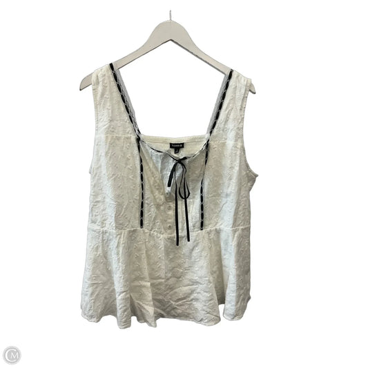 Top Sleeveless By Torrid In White, Size: 2x