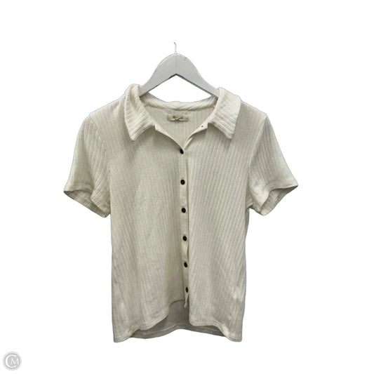 Top Short Sleeve By Madewell In White, Size: M