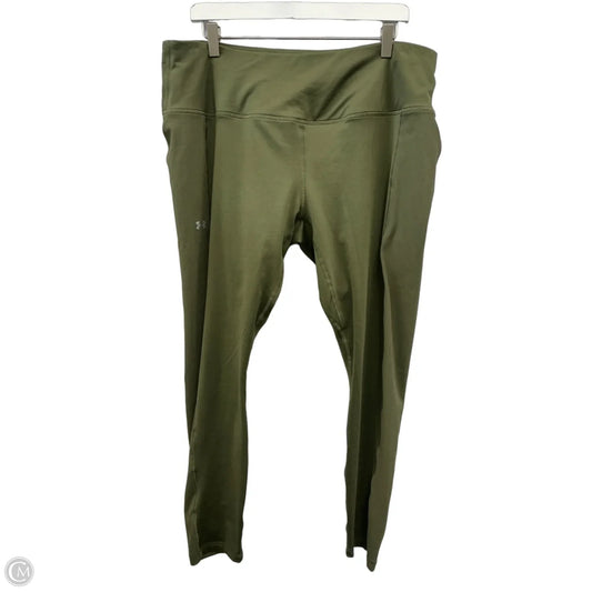 Athletic Leggings By Under Armour In Green, Size: 2x