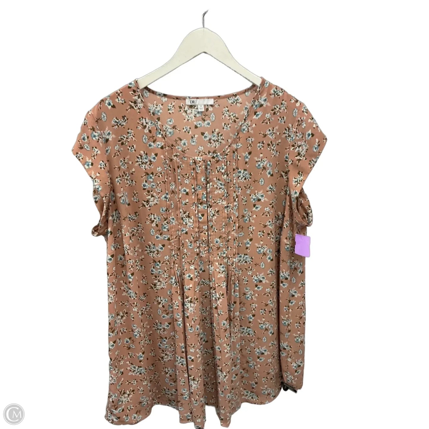 Top Short Sleeve By Dr2 In Pink, Size: 2x