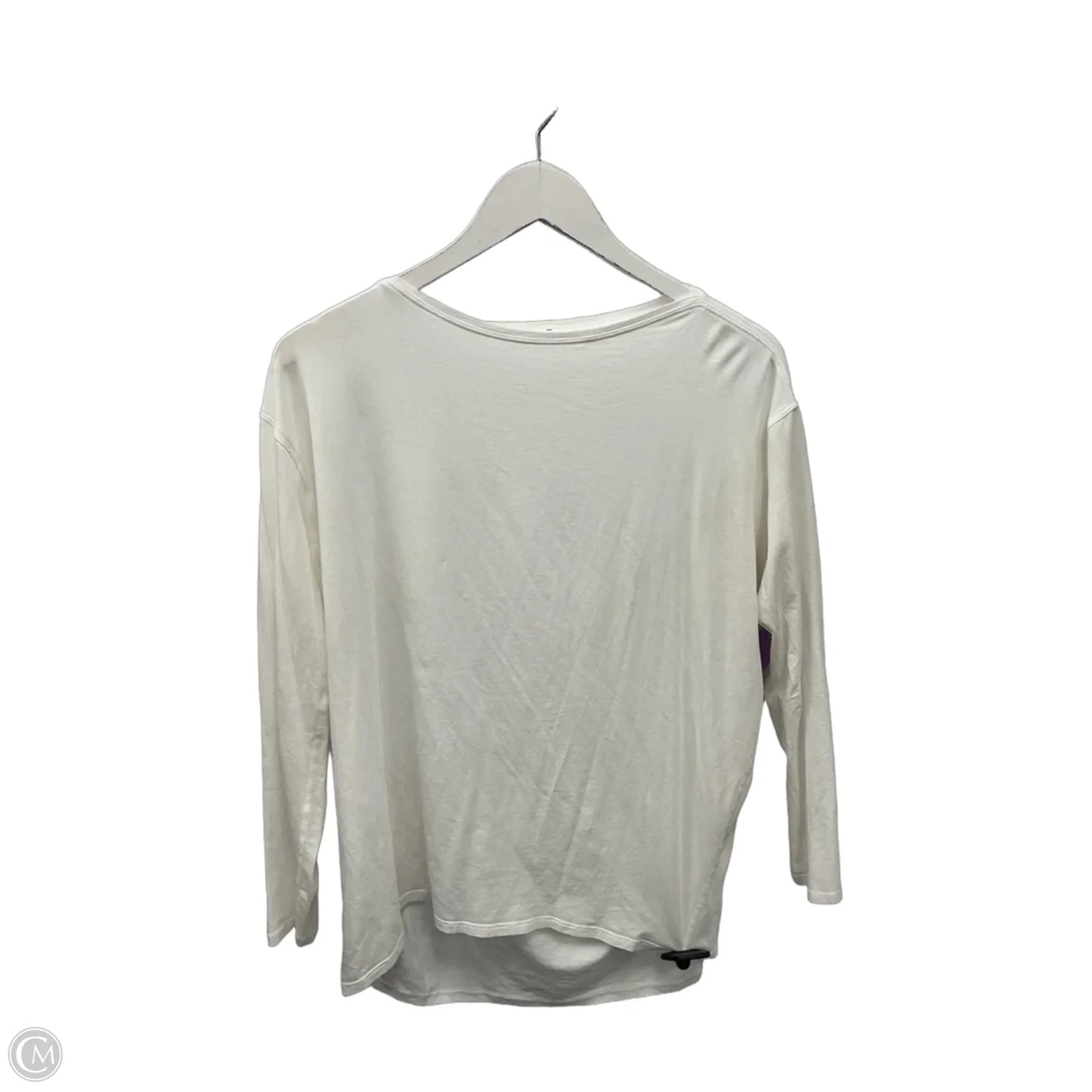 Athletic Top Long Sleeve Crewneck By Lululemon In White, Size: 10