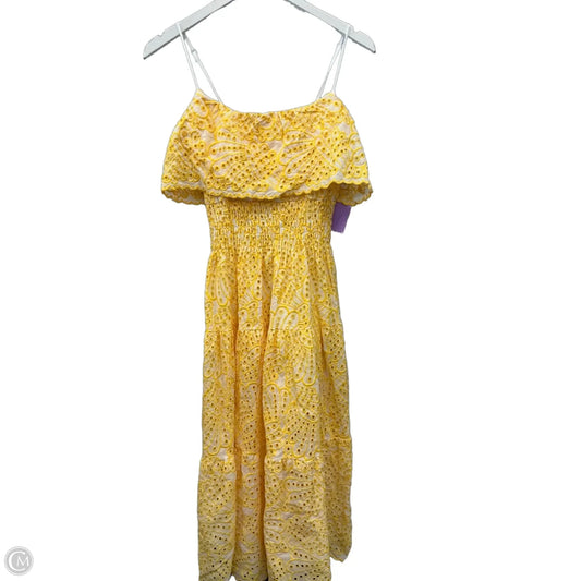 Dress Casual Midi By Elan In Yellow, Size: M