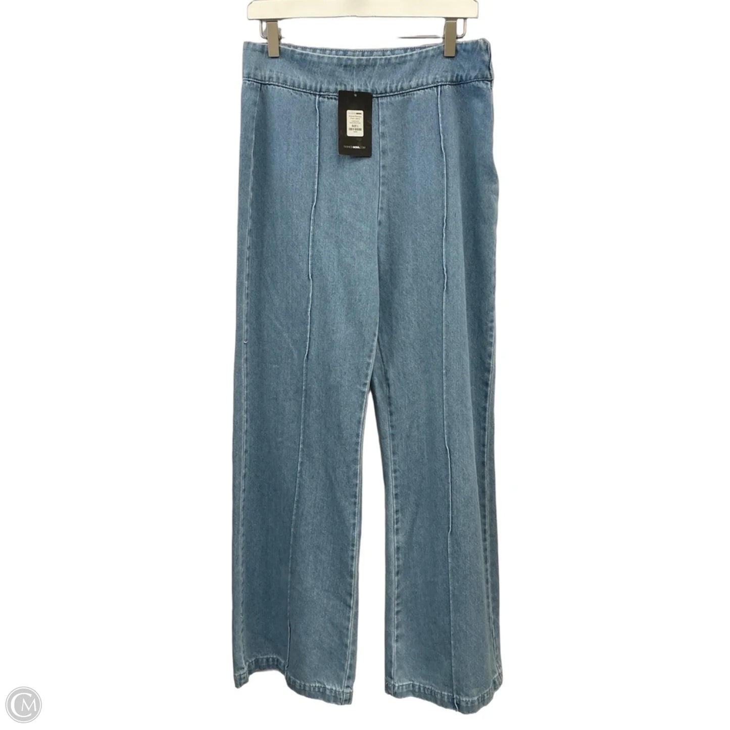 Jeans Wide Leg By Fashion Nova In Blue Denim, Size: 12