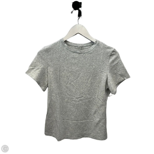 Athletic Top Short Sleeve By Skims In Grey, Size: L