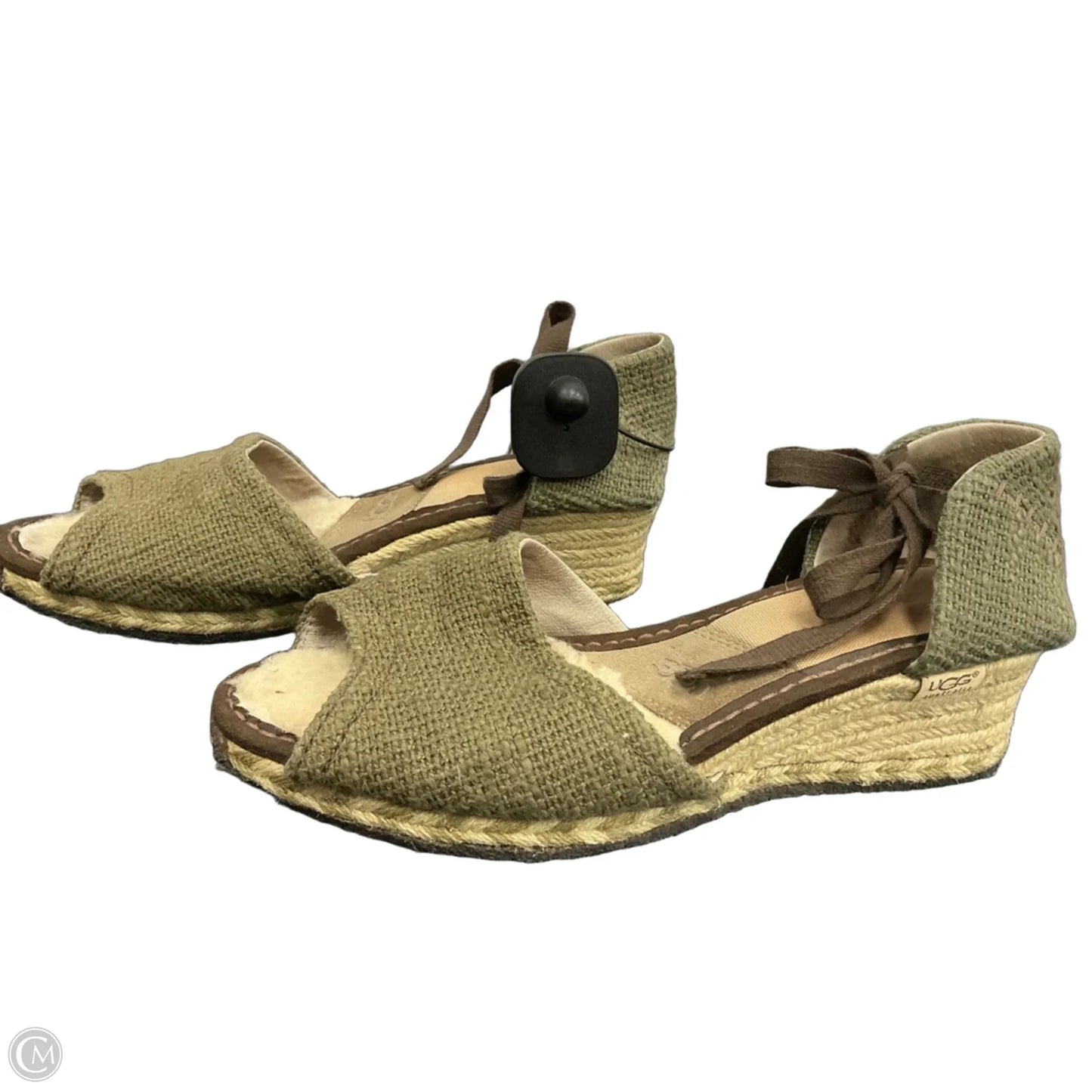 Sandals Designer By Ugg In Green, Size: 10