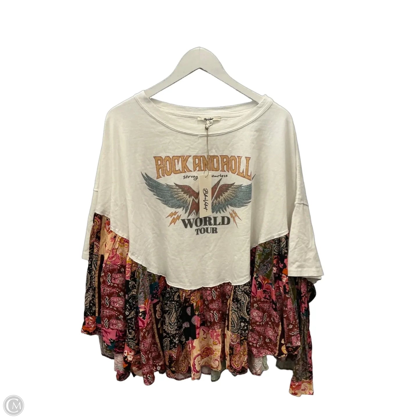 Top Short Sleeve By Clothes Mentor In White, Size: Xl