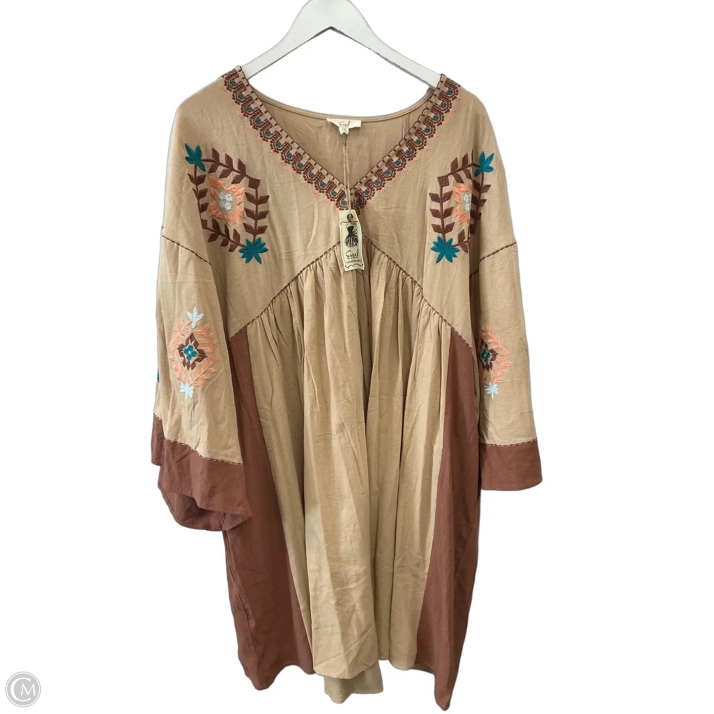Dress Casual Midi By Easel In Brown, Size: 2x