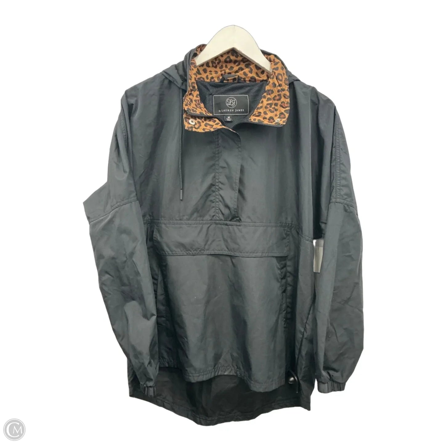 Jacket Windbreaker By Lauren James In Black, Size: M