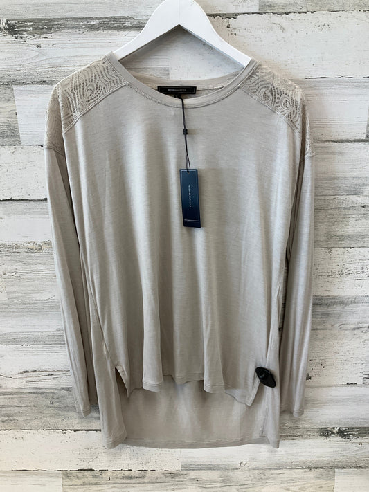 Top Long Sleeve By Bcbg In Beige, Size: M