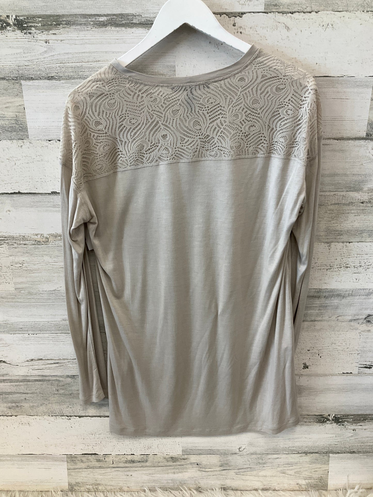 Top Long Sleeve By Bcbg In Beige, Size: M