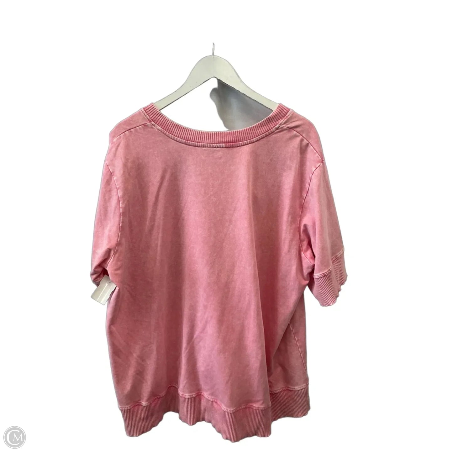 Top Short Sleeve By Jane And Delancey In Pink, Size: 2x