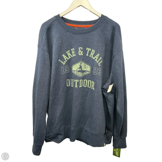 Sweatshirt Crewneck By Clothes Mentor In Blue, Size: Xxl