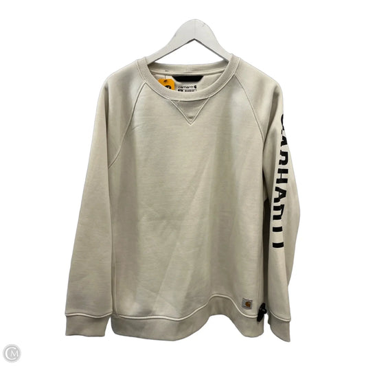 Sweatshirt Crewneck By Carhartt In Cream, Size: 2x