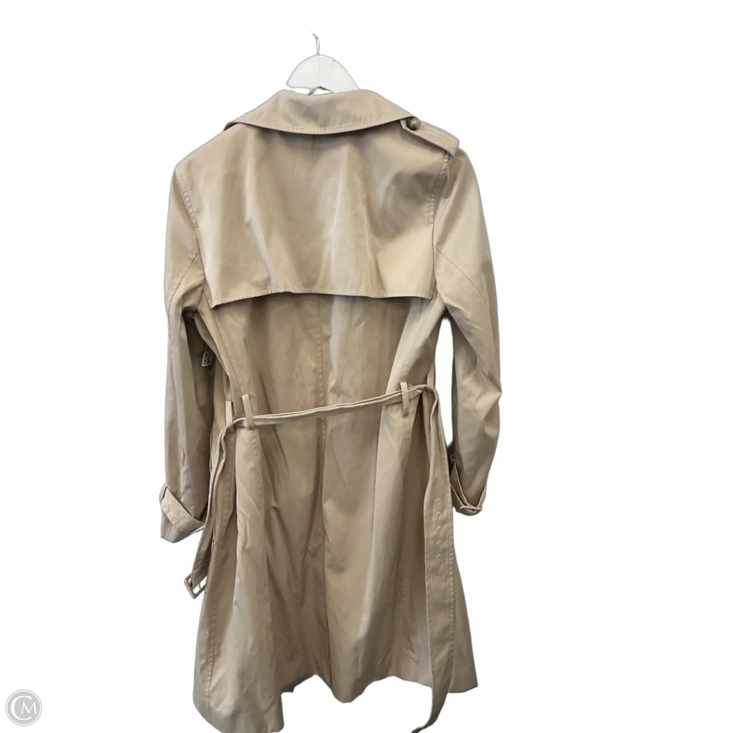 Coat Trench Coat By Clothes Mentor In Tan, Size: L