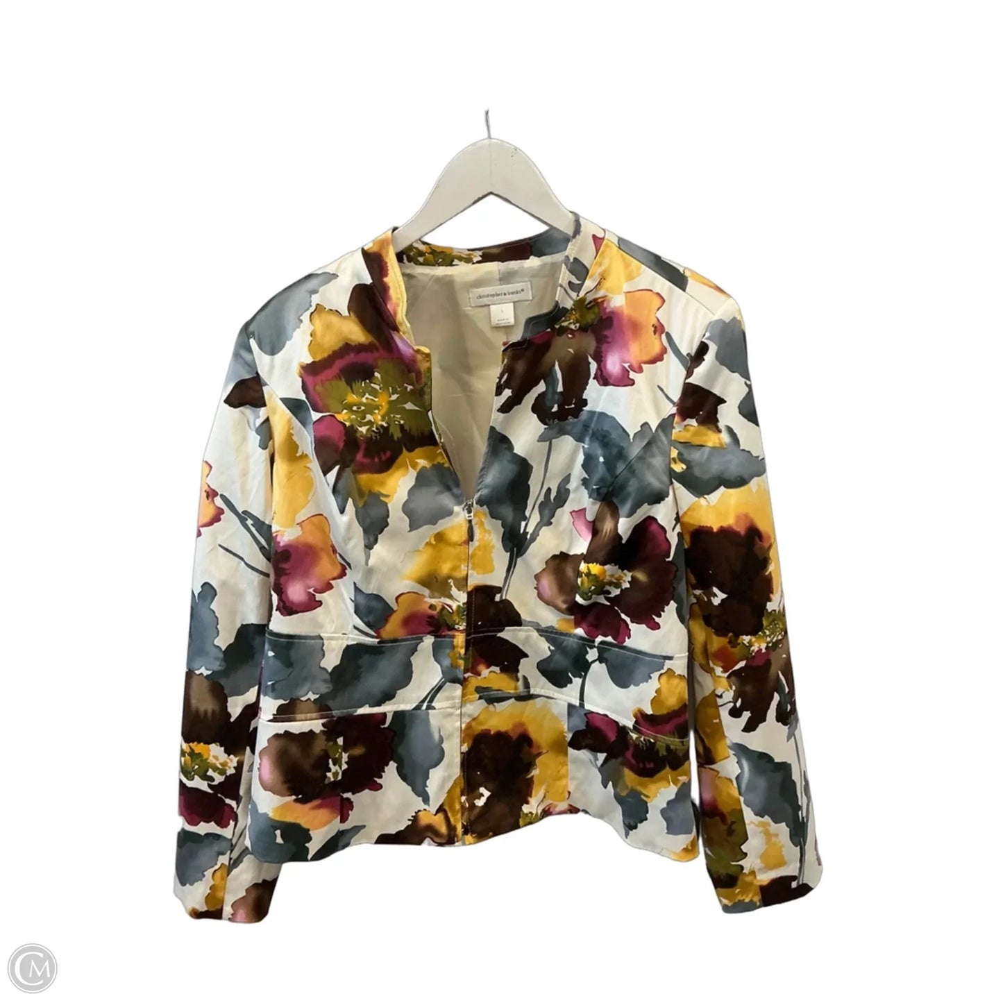 Jacket Other By Christopher And Banks In Floral Print, Size: L
