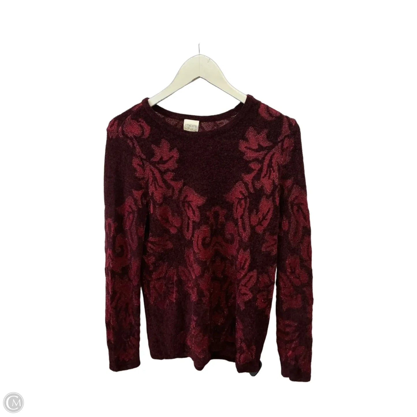 Sweater By Chicos In Red, Size: M