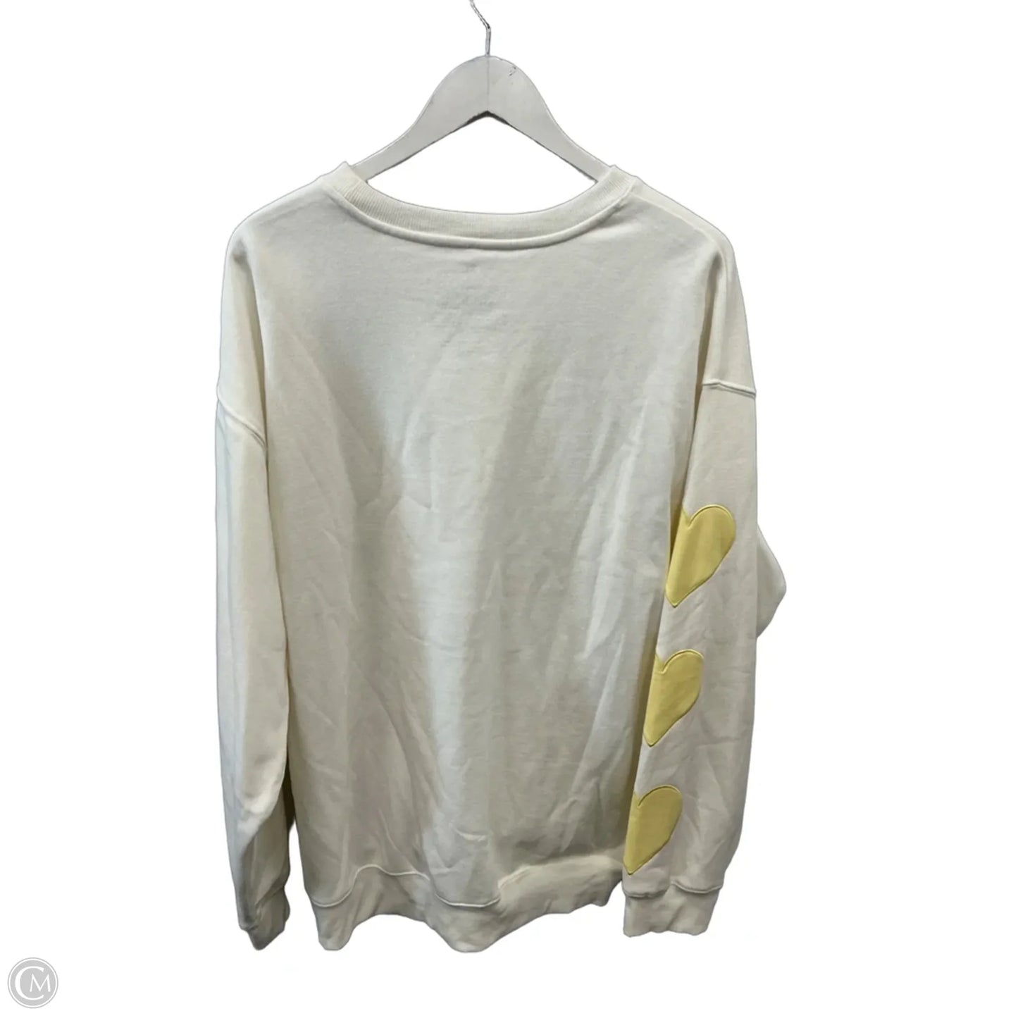 Sweatshirt Crewneck By Clothes Mentor In White, Size: Xl