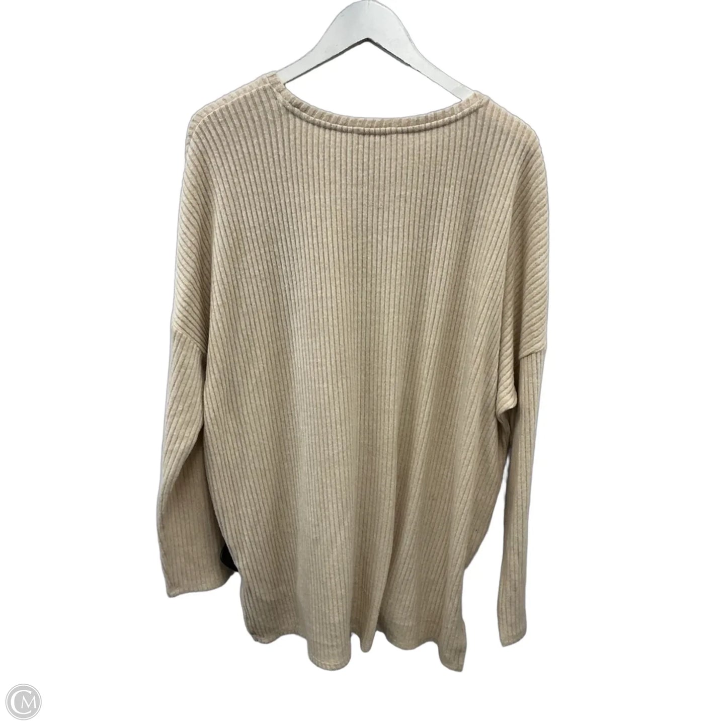 Top Long Sleeve By Time And Tru In Cream, Size: Xl