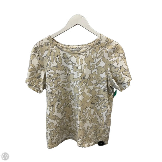 Top Short Sleeve By Christopher And Banks In Beige, Size: L
