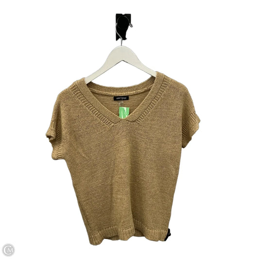 Top Short Sleeve By Cable And Gauge In Brown, Size: S
