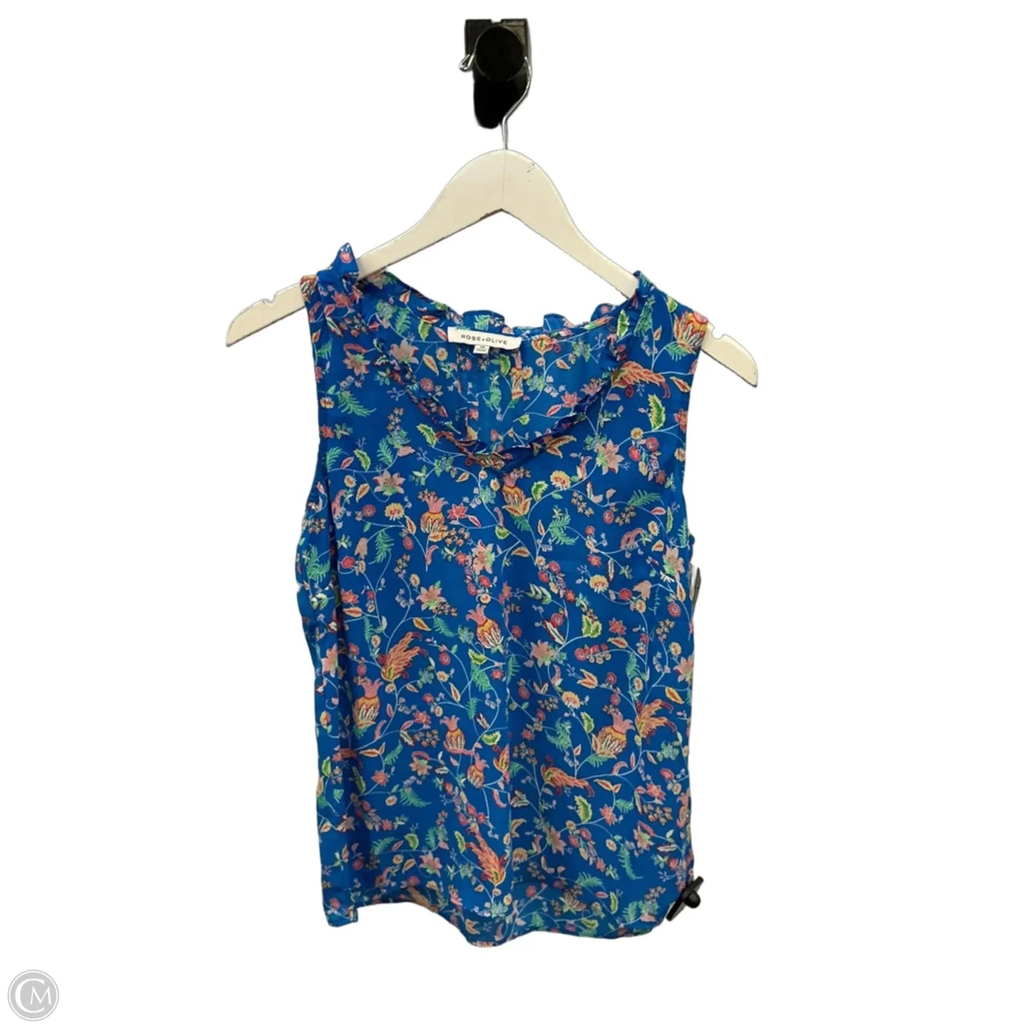 Top Sleeveless By Rose And Olive In Blue, Size: Xs