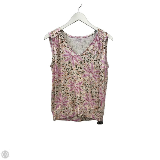 Top Sleeveless By Loft In Multi-colored, Size: M