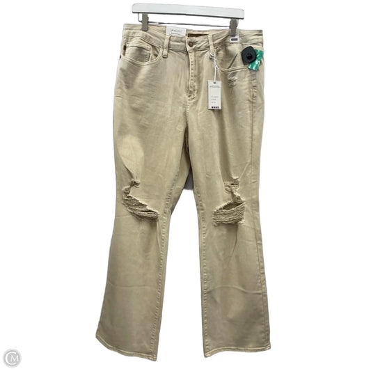 Jeans Straight By Judy Blue In Beige, Size: 18