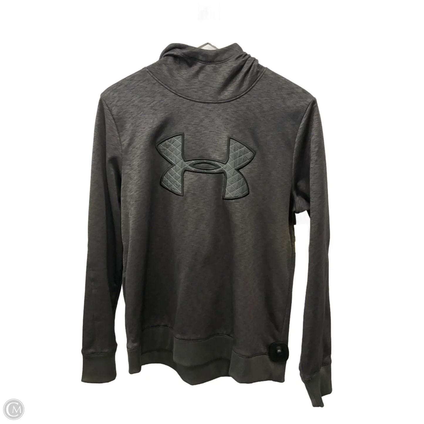 Athletic Sweatshirt Hoodie By Under Armour In Grey, Size: M