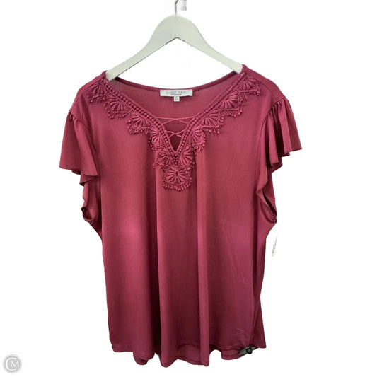 Top Short Sleeve By Sweet Rain In Mauve, Size: 2x