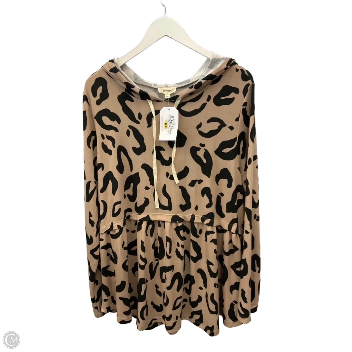 Tunic Long Sleeve By Clothes Mentor In Animal Print, Size: 2x