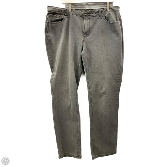 Jeans Straight By St Johns Bay In Grey, Size: 20