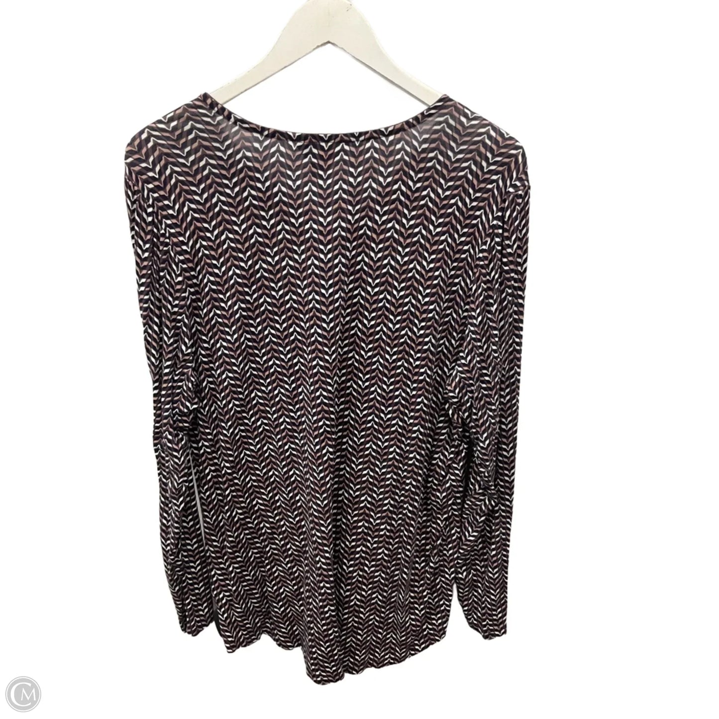 Top Long Sleeve By Liz Claiborne In Multi-colored, Size: Xxl