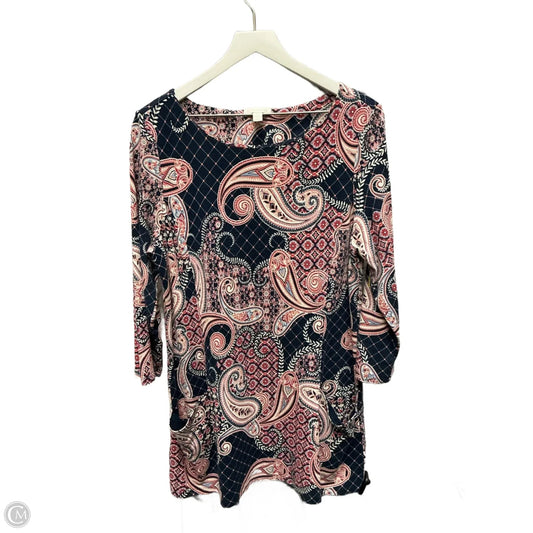 Tunic 3/4 Sleeve By Charter Club In Multi-colored, Size: Xl