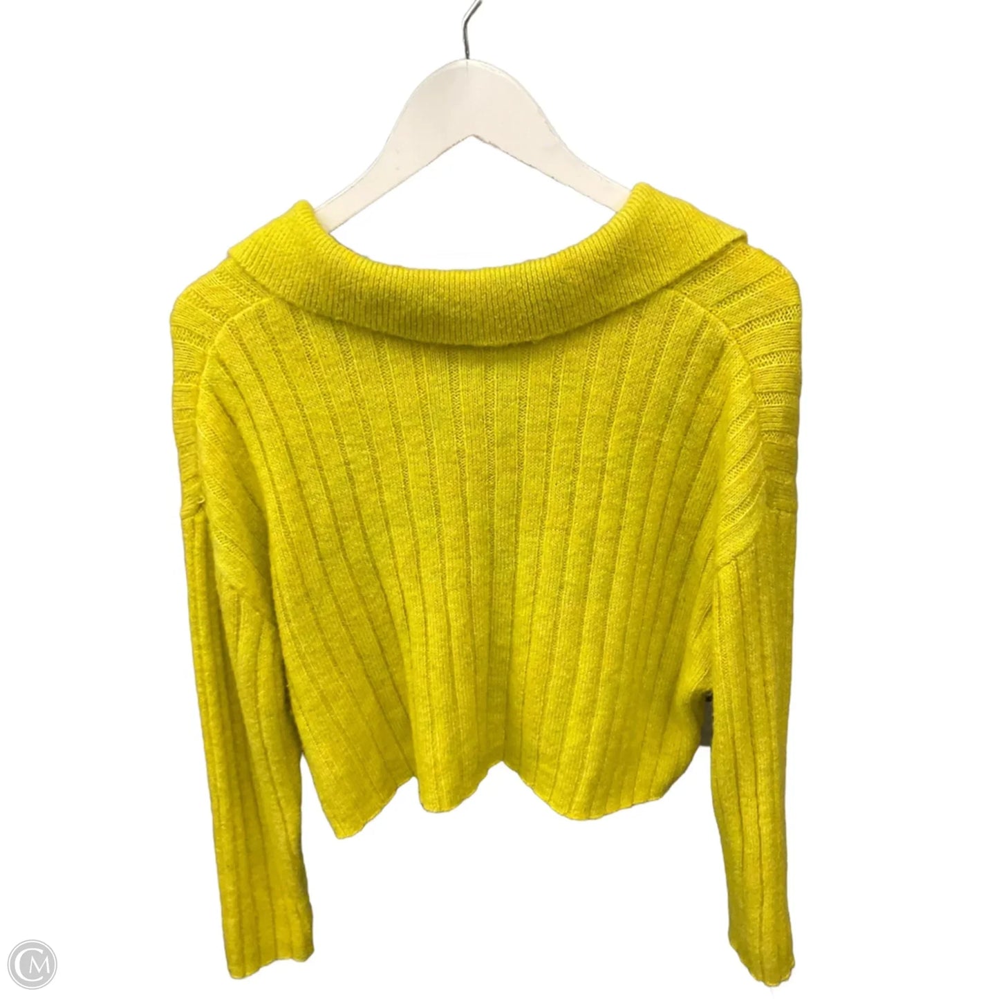 Sweater Cardigan By Wild Fable In Yellow, Size: L