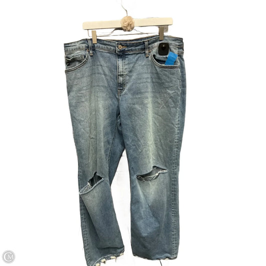 Jeans Wide Leg By Kancan In Blue Denim, Size: 14