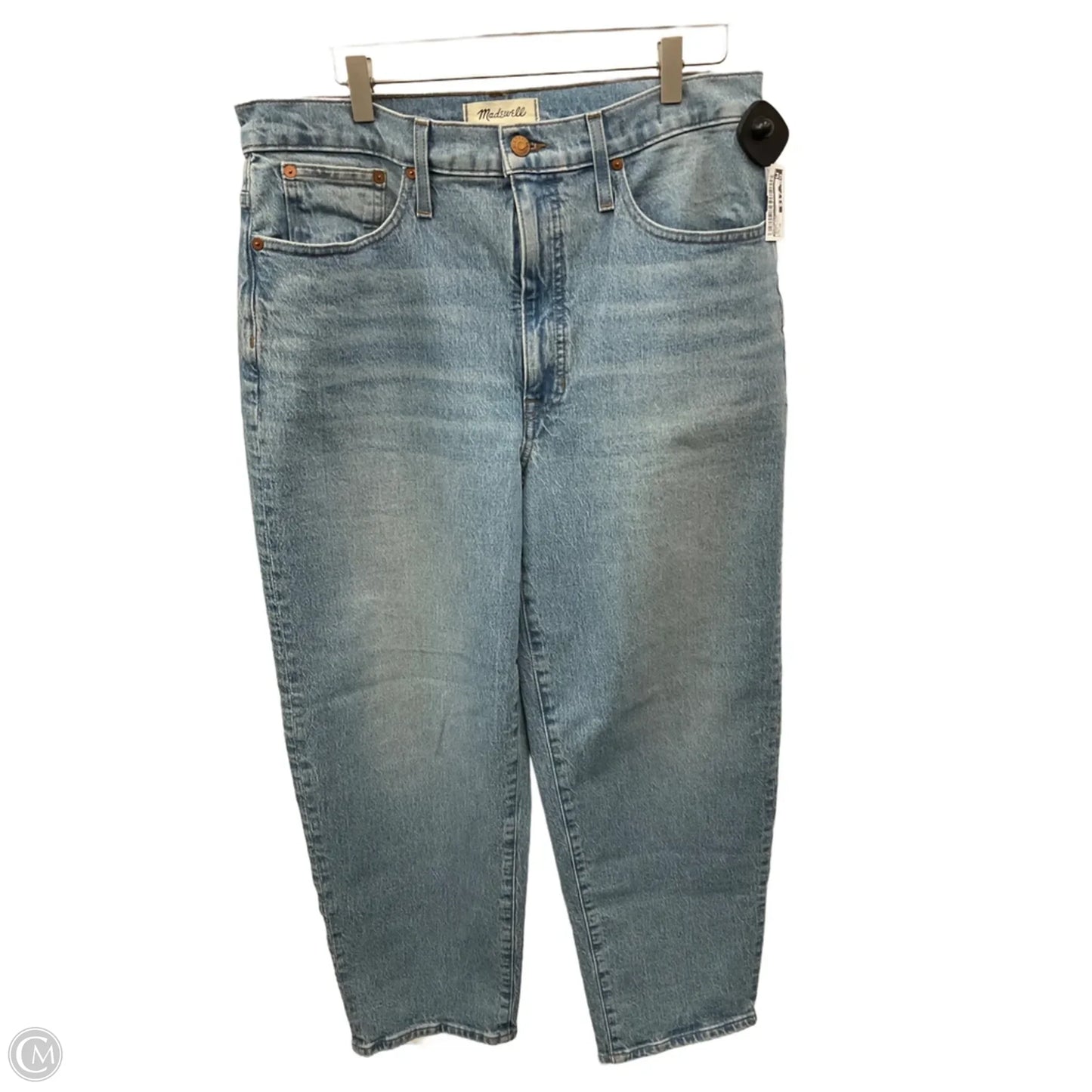 Jeans Straight By Madewell In Blue Denim, Size: 10