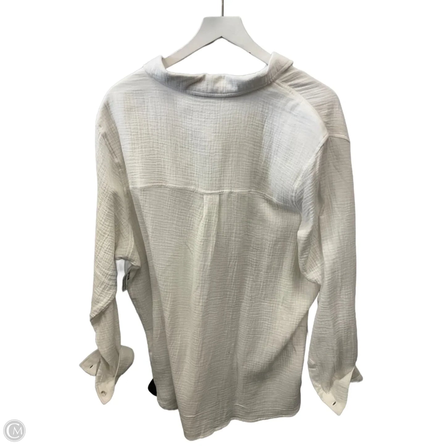 Top Long Sleeve By Jessica Simpson In White, Size: Xxl