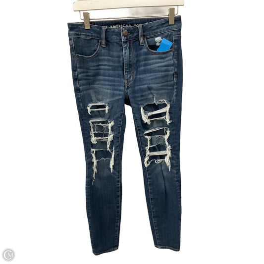 Jeans Skinny By American Eagle In Blue Denim, Size: 6