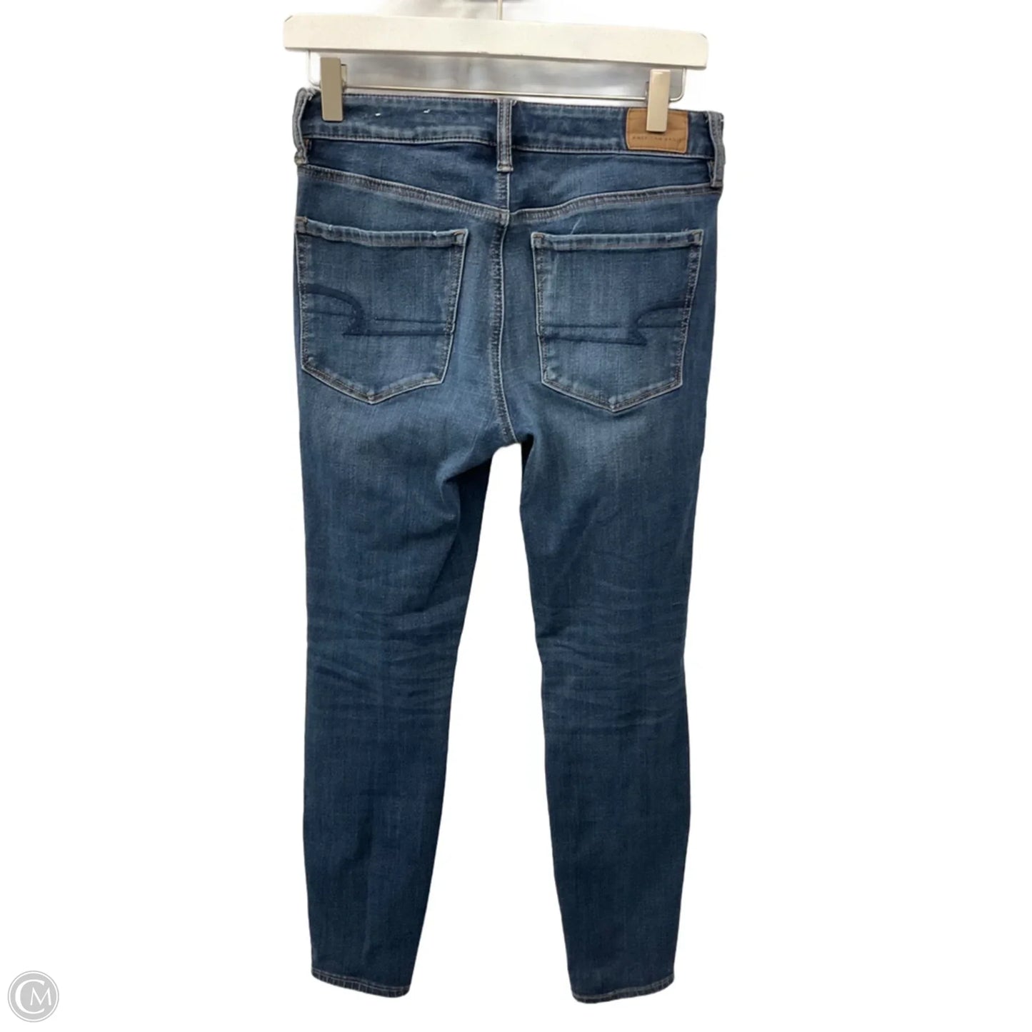 Jeans Skinny By American Eagle In Blue Denim, Size: 6