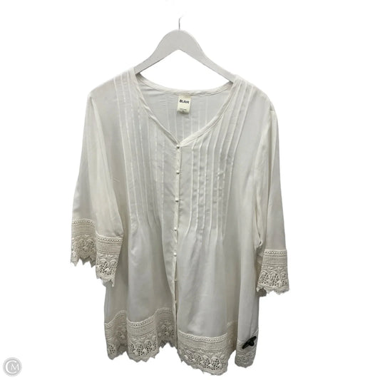 Top 3/4 Sleeve By Blair In Ivory, Size: Xl