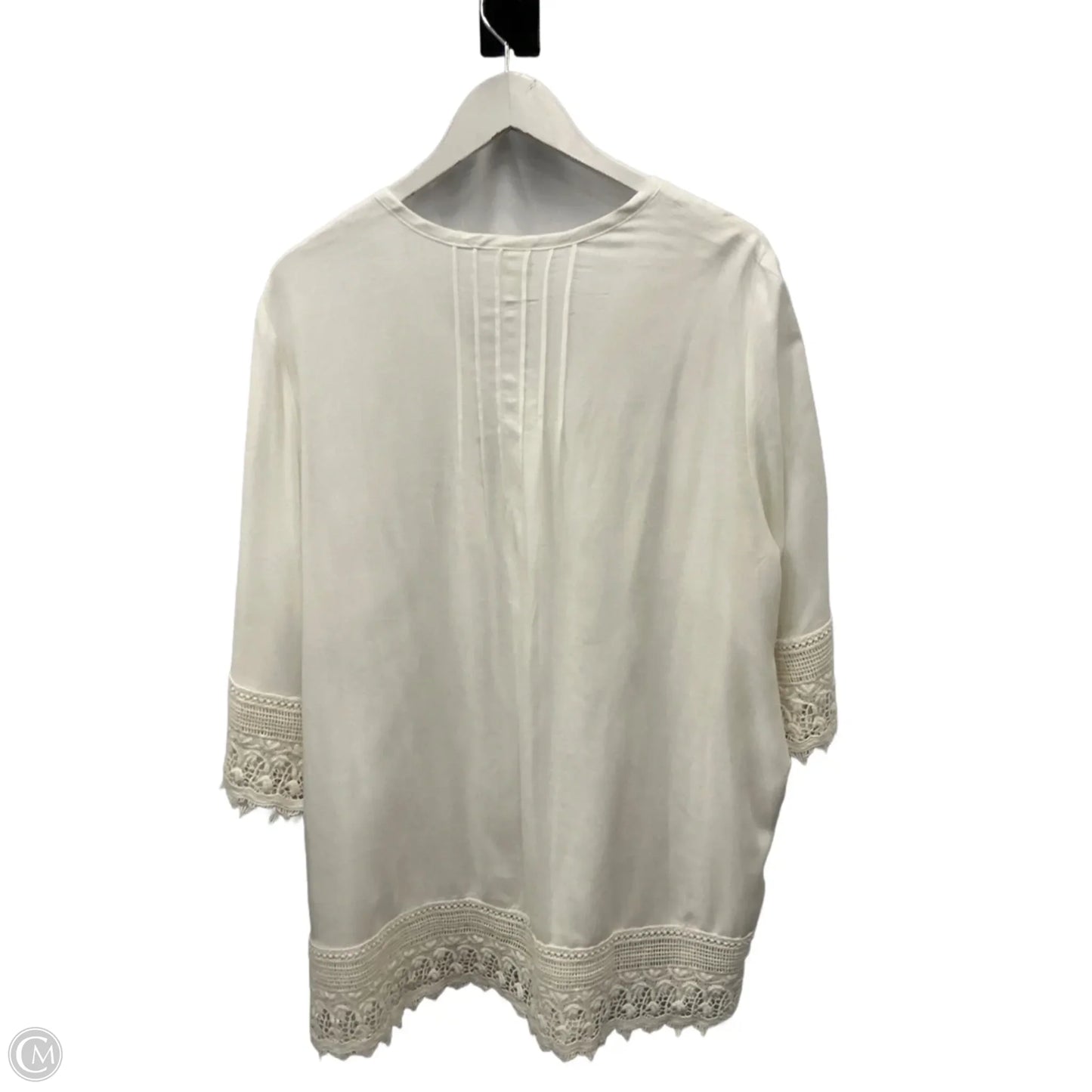 Top 3/4 Sleeve By Blair In Ivory, Size: Xl