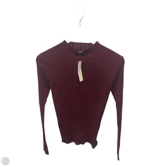 Top Long Sleeve By Banana Republic In Maroon, Size: Xs