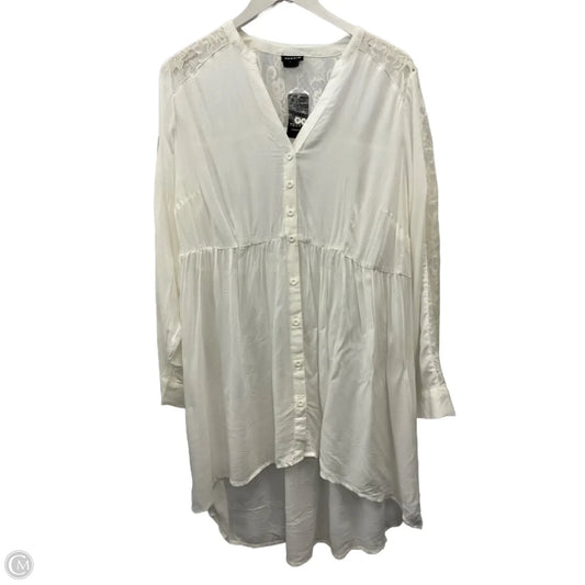 Tunic Long Sleeve By Torrid In White, Size: 2x