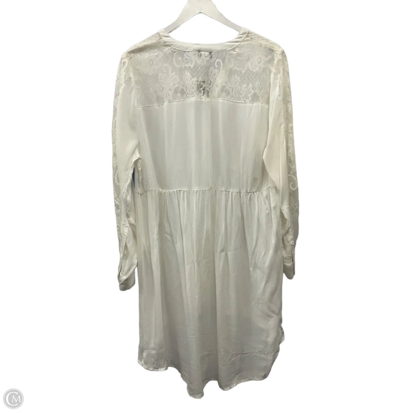 Tunic Long Sleeve By Torrid In White, Size: 2x