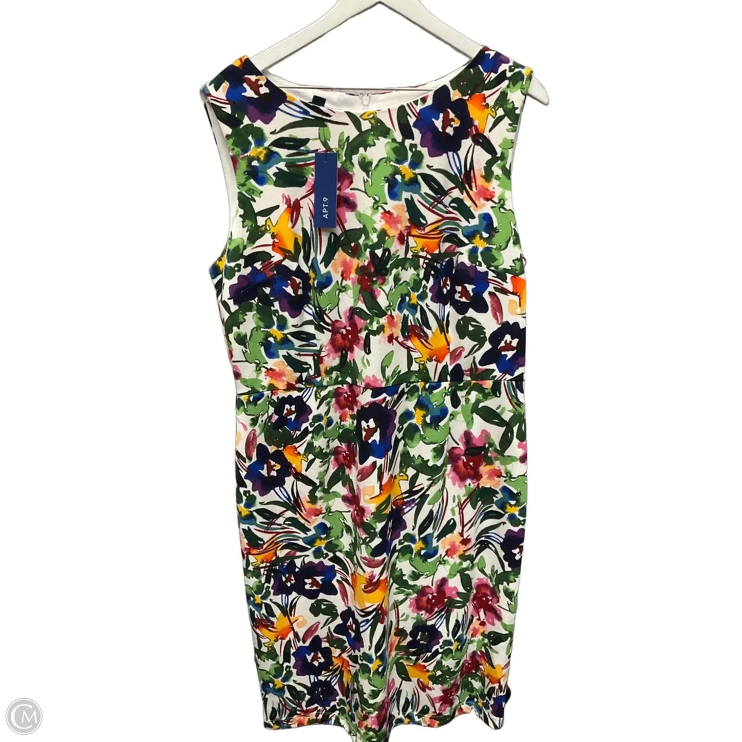 Dress Casual Midi By Apt 9 In Floral Print, Size: 1x