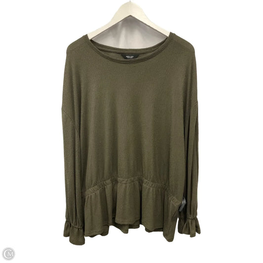 Top Long Sleeve By Simply Vera In Green, Size: Xl