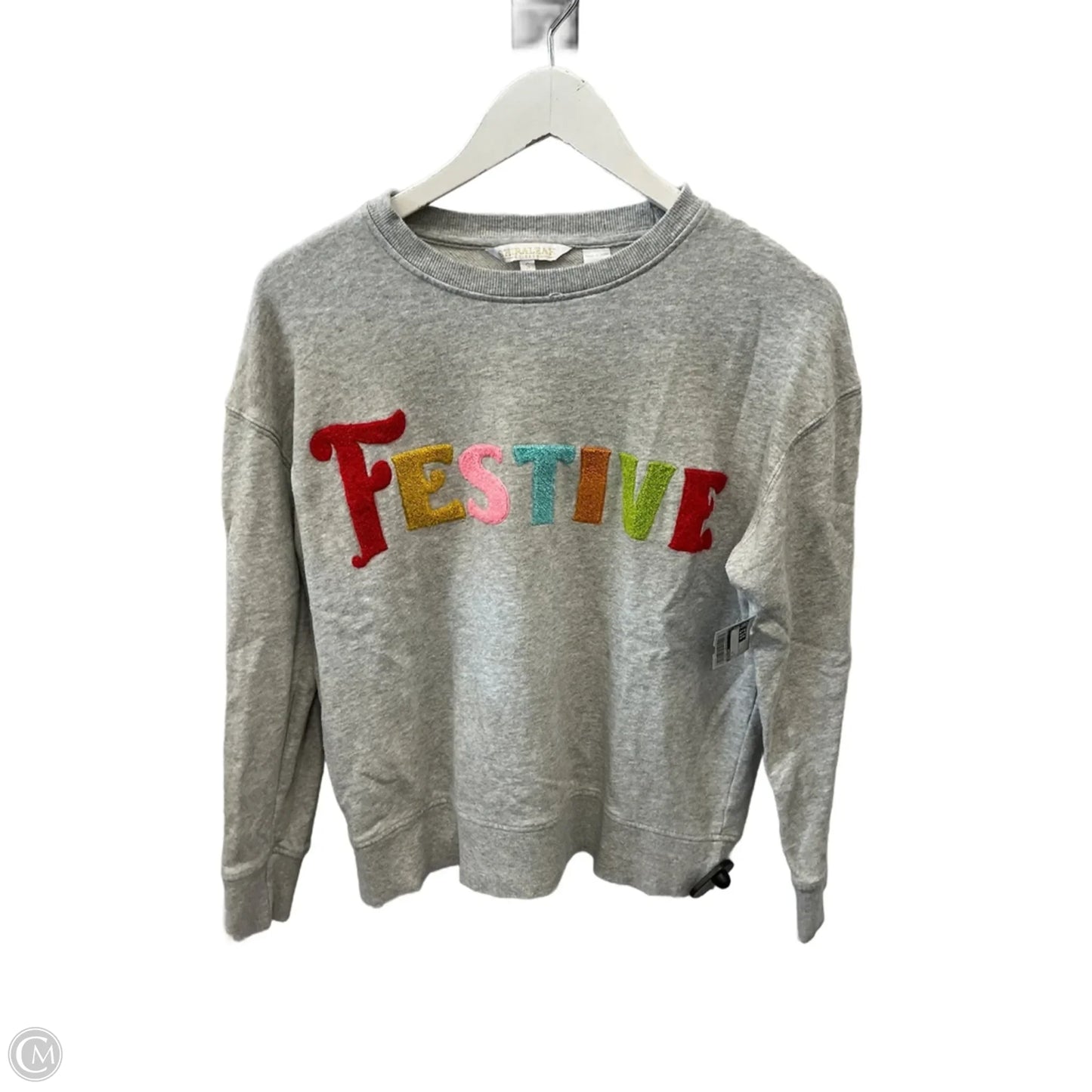 Top Long Sleeve By Shiraleah In Grey, Size: S