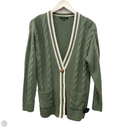 Sweater Cardigan By Love Tree In Green, Size: S