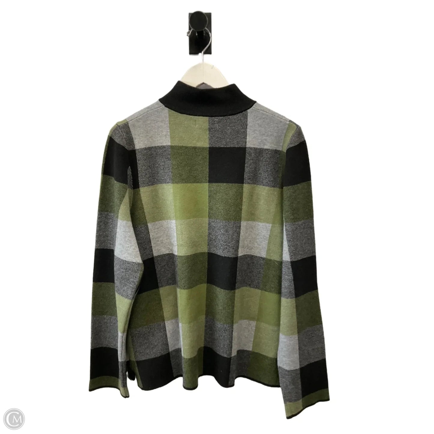 Sweater Cardigan By Cynthia Rowley In Black & Green, Size: Xl